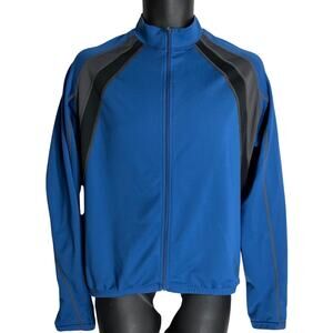 Novara Cycling Jacket Shirt Mens Size M Blue Long Sleeve Full Zip Athletic STAIN